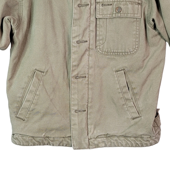 Gap Vintage Y2K Workwear Corduroy Collar Button Zip Up Coat Jacket S - Picture 2 of 15